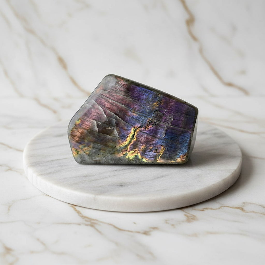 Labradorit Sunset Freiform – Feuriger Schimmer CrystalScents