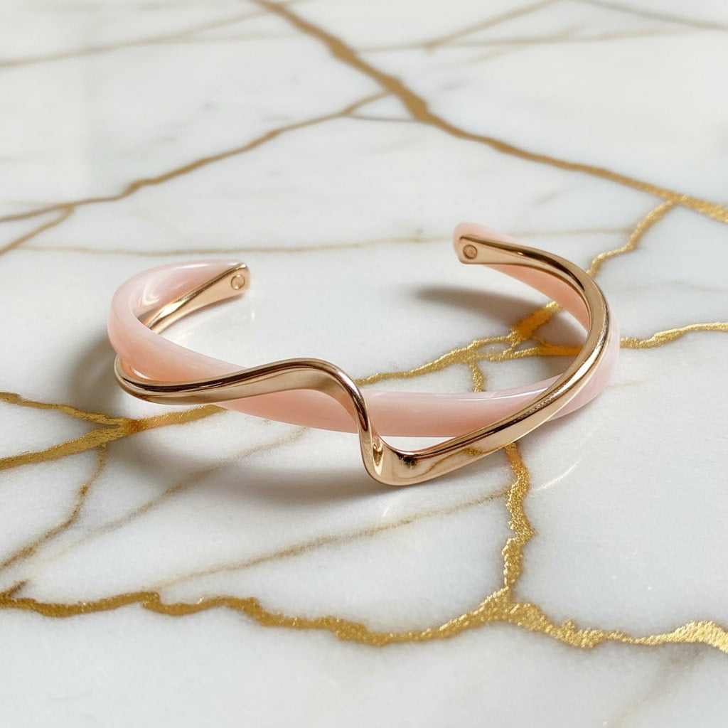 Armband - Kunstperle in Rosa mit Gold CrystalScents