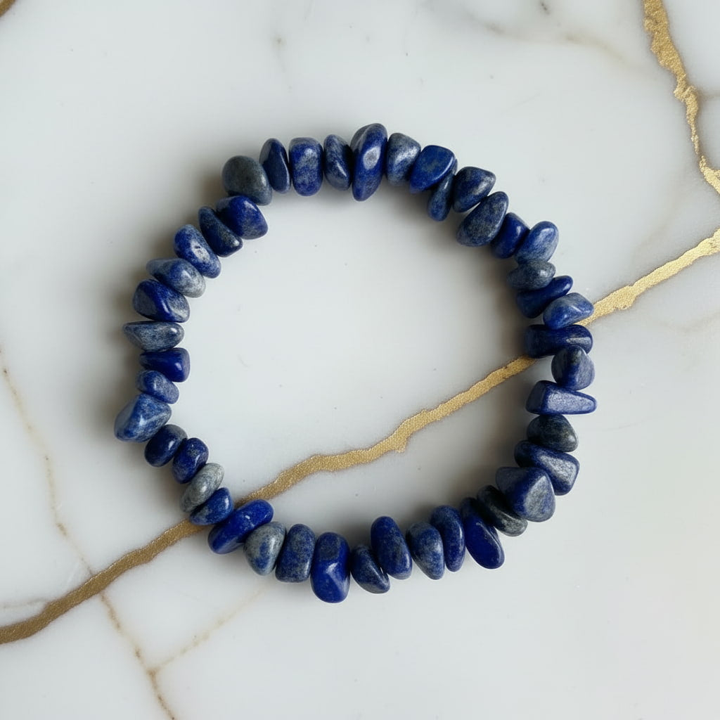 Lapislazuli Splitterarmband – Fokus & Klarheit CrystalScents