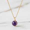 Amethyst Halskette - Violette Kristallkugel CrystalScents