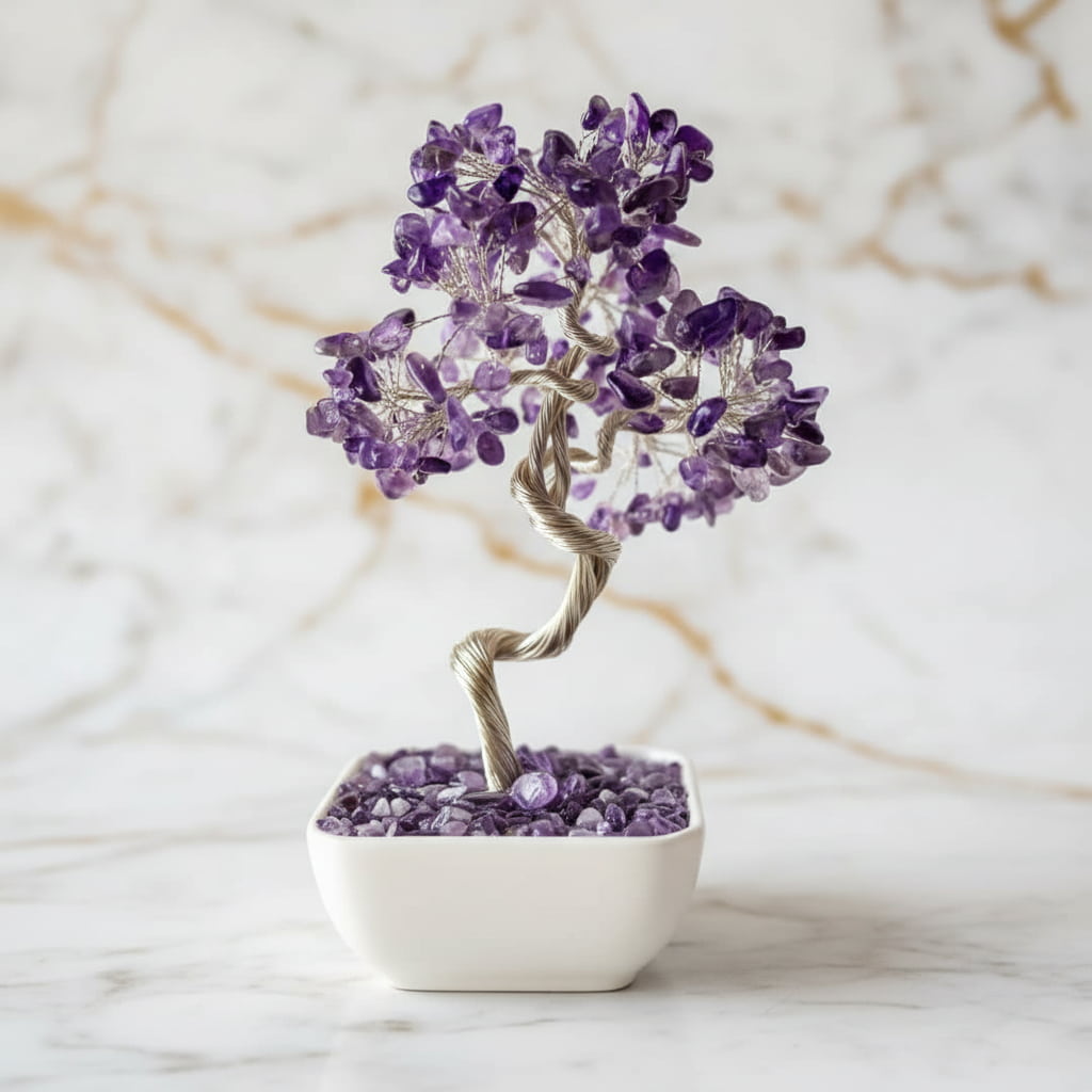Amethyst Baum in Keramik – Harmonie & Balance CrystalScents