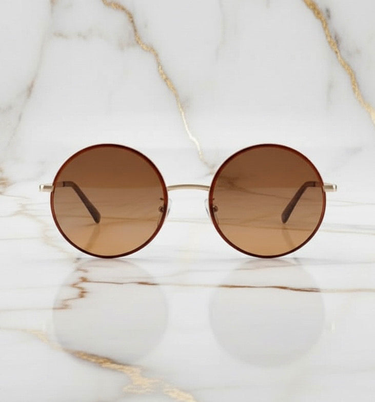 Sonnenbrille – Auffällig rund in Braun CrystalScents