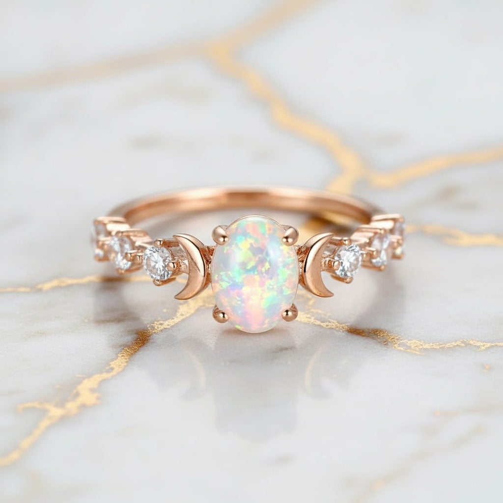 Opal Ring Roségold – Ausdrucksstarke Eleganz