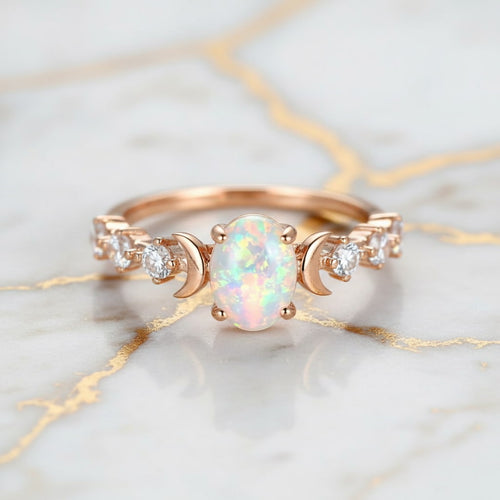 Opal Ring Roségold – Ausdrucksstarke Eleganz CrystalScents