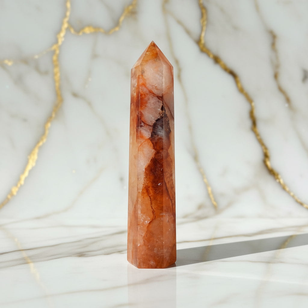 Feuerquarz Obelisk – Energie & innere Stärke JETZT sichern CrystalScents