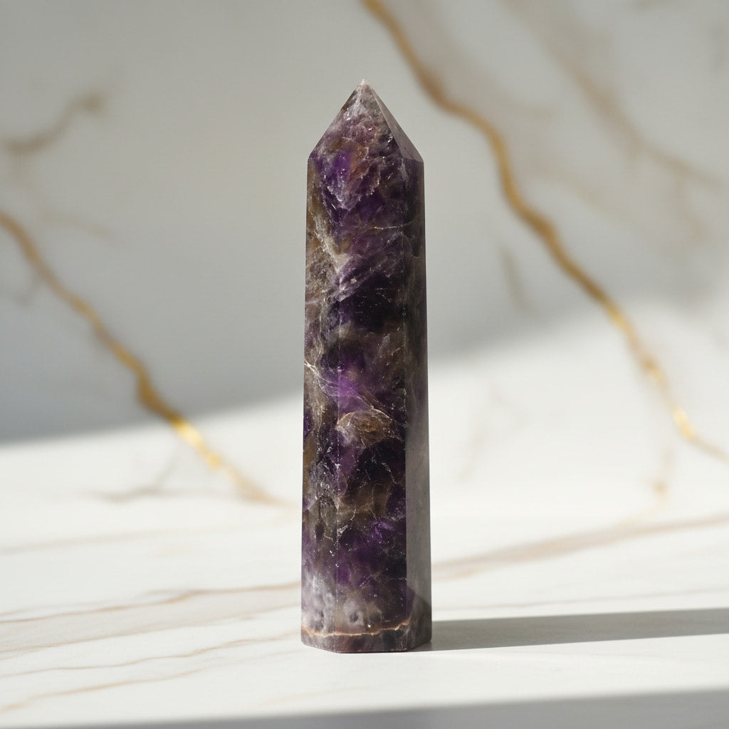 Amethyst Obelisk - Meditation & Raumwirkung