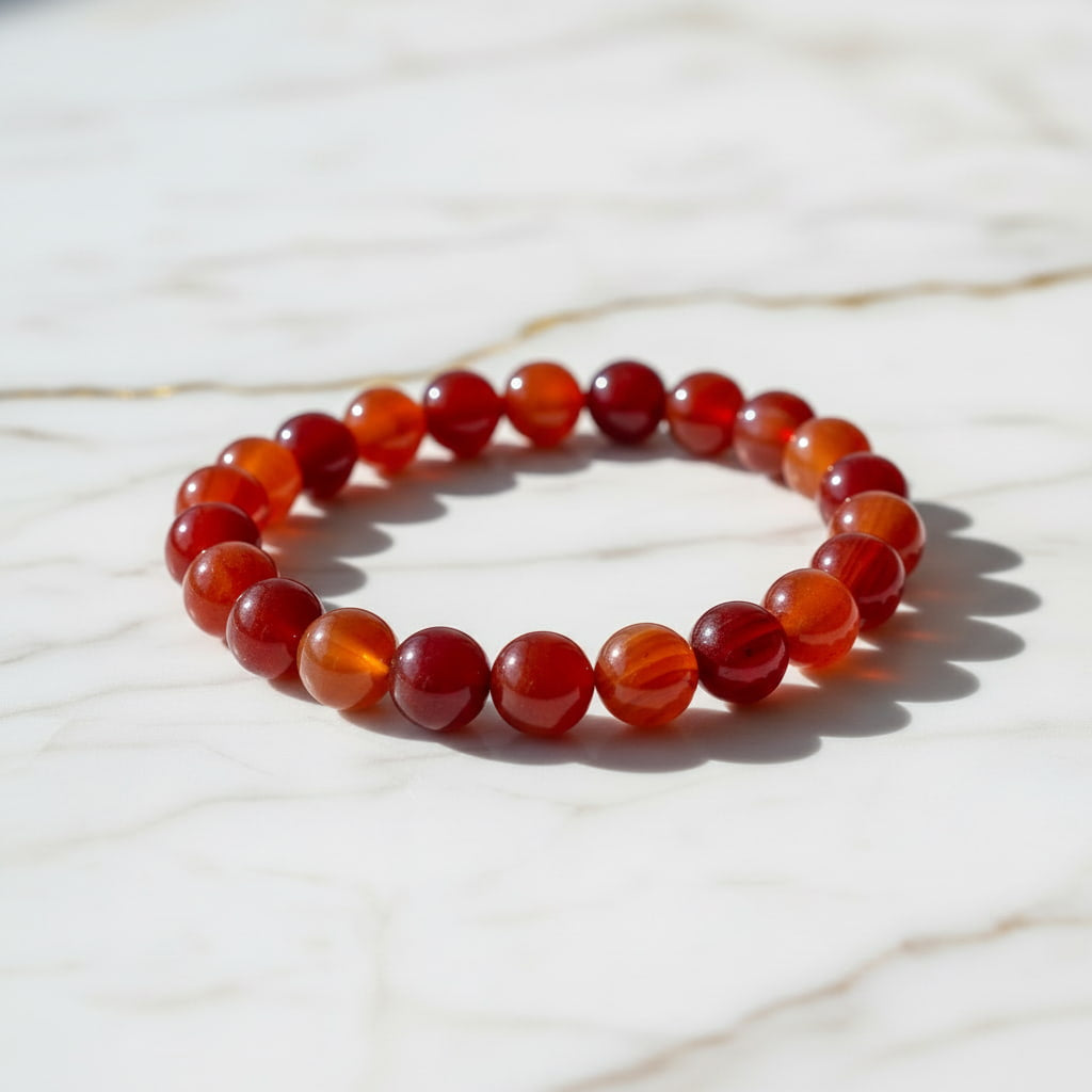 Karneol Kugelarmband – Lebensfreude & innere Stärke