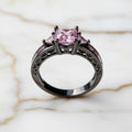 Ring in Silber mit rosa Steinen CrystalScents