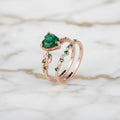 Ring – 2-teilig mit grünem Herz CrystalScents