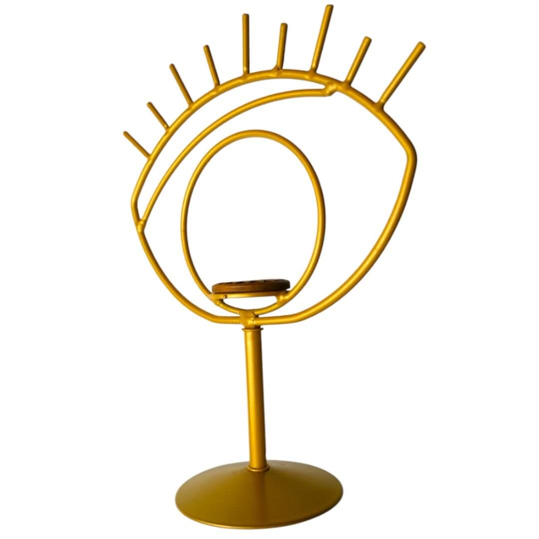 Eleganter goldener Ständer „Auge“ – perfekt für Edelsteinkugeln