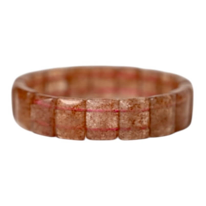 Breites Erdbeerquarz Armband – Strahlende Energie für Herzensfreude und Wohlbefinden