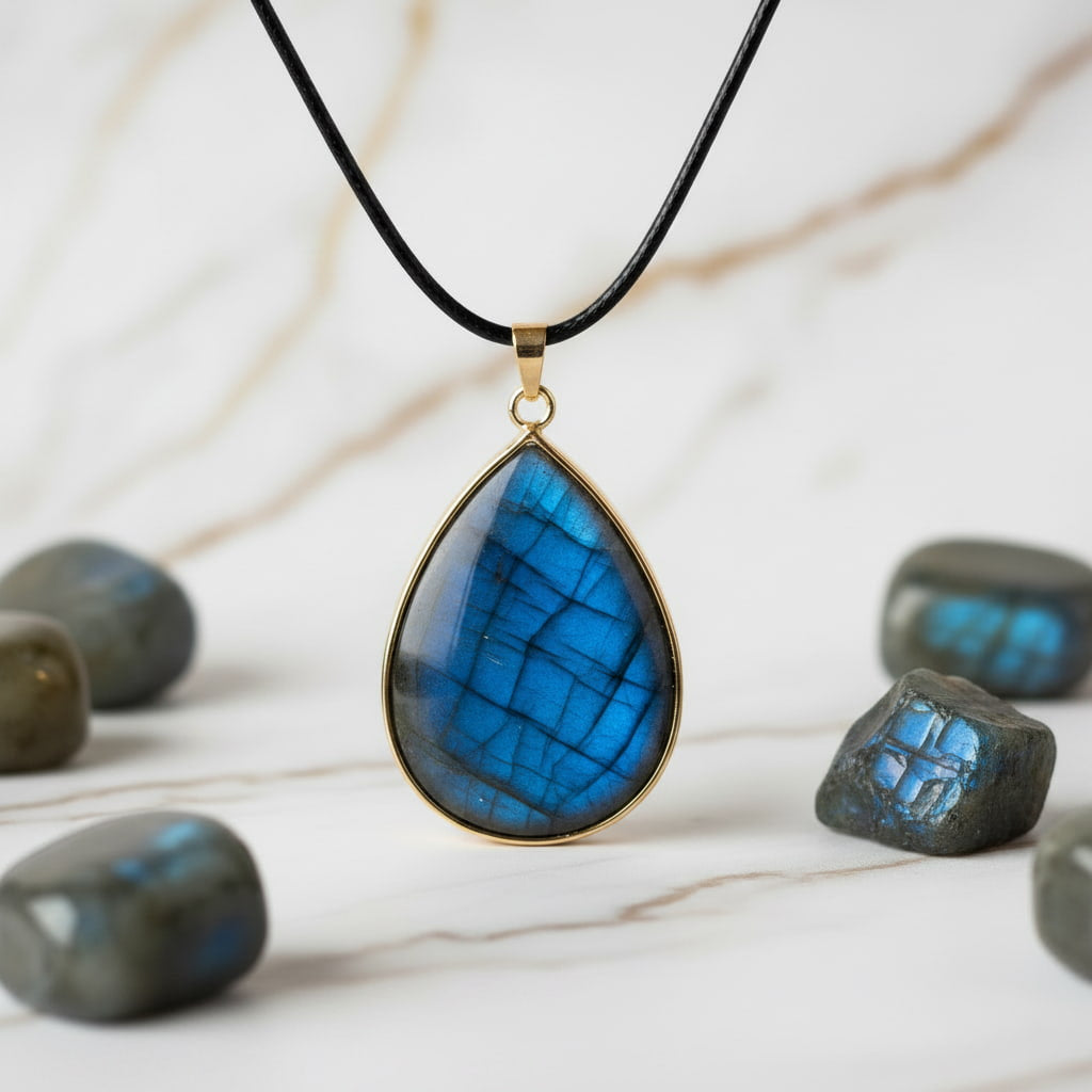 Labradorit Halskette - Schutz & Energie CrystalScents