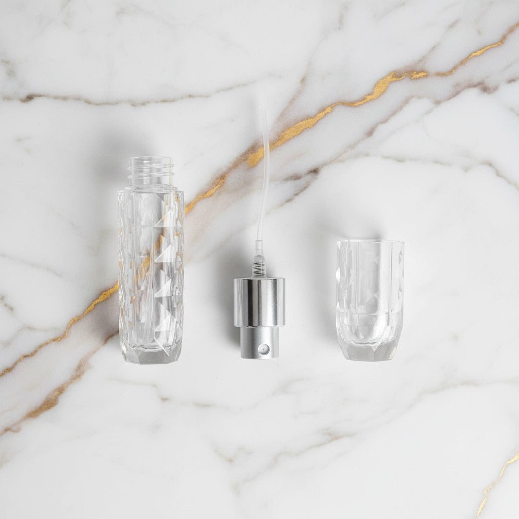 Parfüm Abfüller – Silberner Zerstäuber CrystalScents