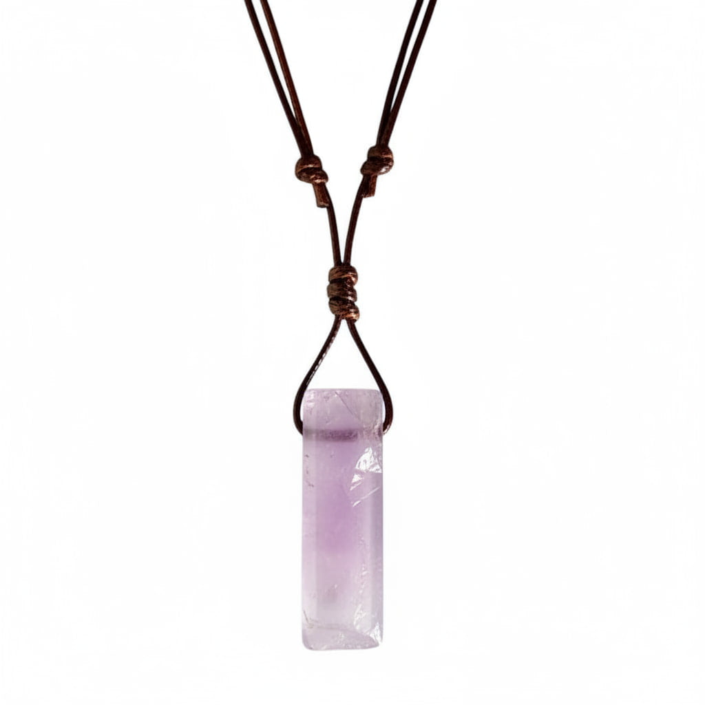 Amethyst Halskette – Länglicher Anhänger & Flexibel CrystalScents