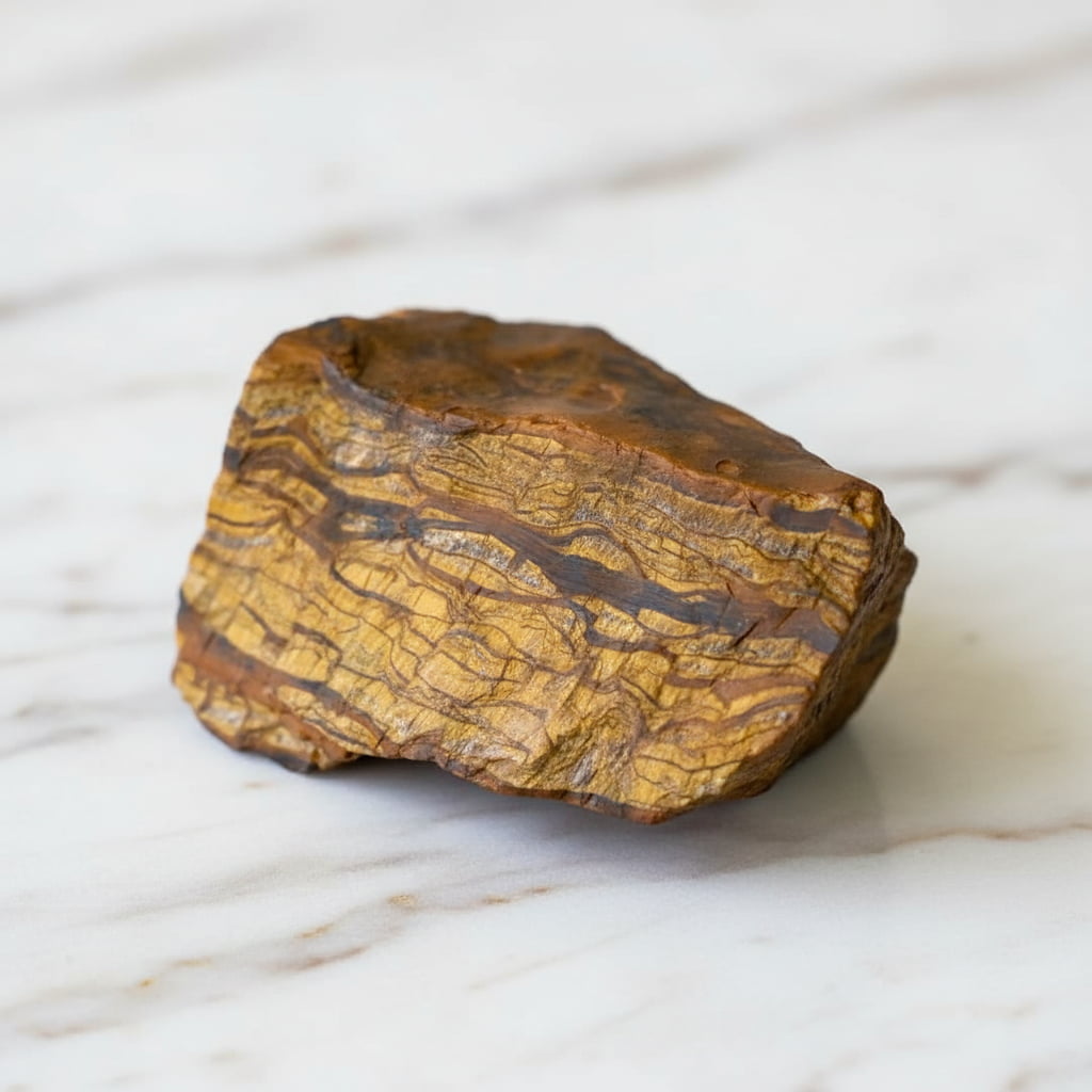 Großer Tigerauge Rohstein – Balance & Stärke CrystalScents