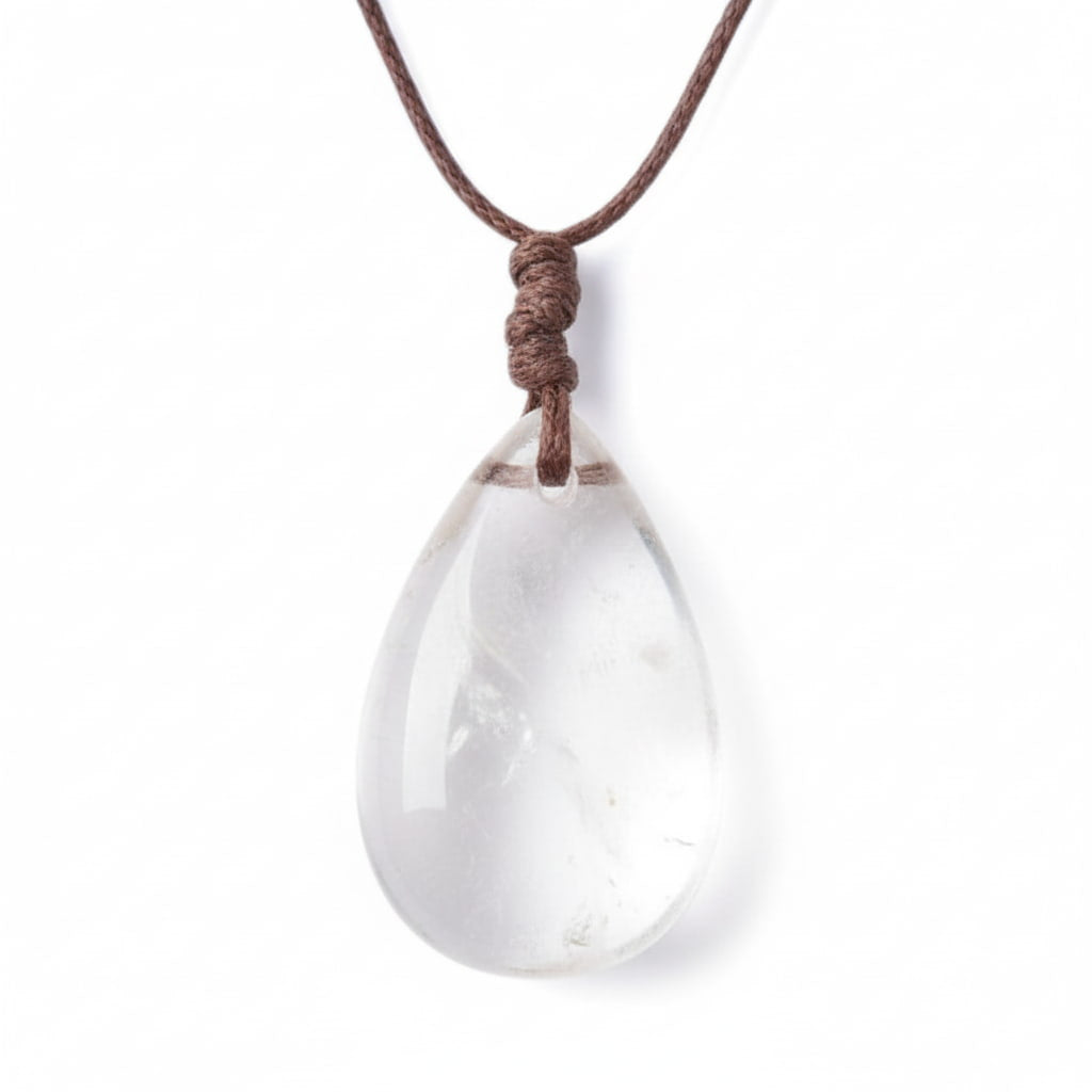Bergkristall Halskette - Tropfenförmiger Anhänger