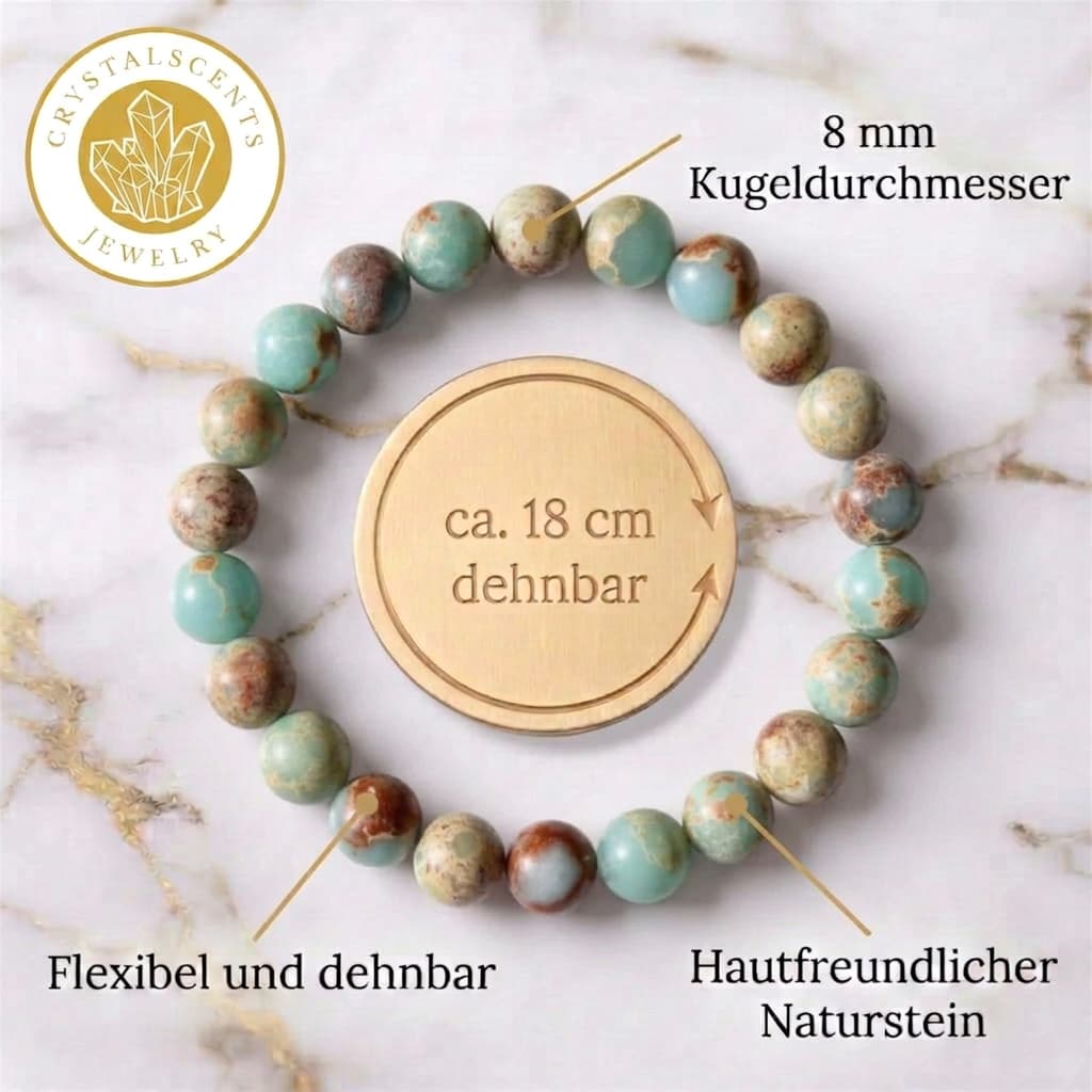 Kaiserstein Kugelarmband – Kraftvolles Naturjuwel für Stabilität