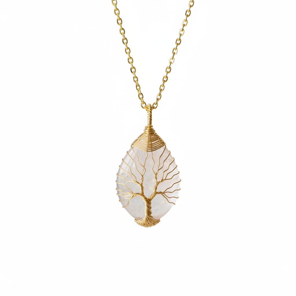 Bergkristall Halskette - Goldene Weisheit CrystalScents