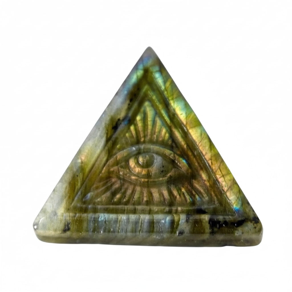 Labradorit Dreieck – mit lebendigem Farbspiel