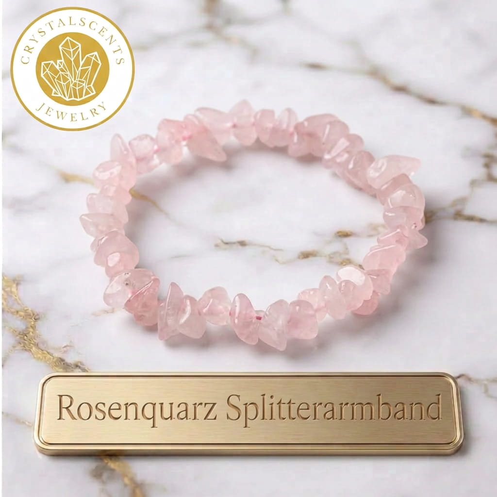 Rosenquarz Splitterarmband  – Herzensfreude & Harmonie