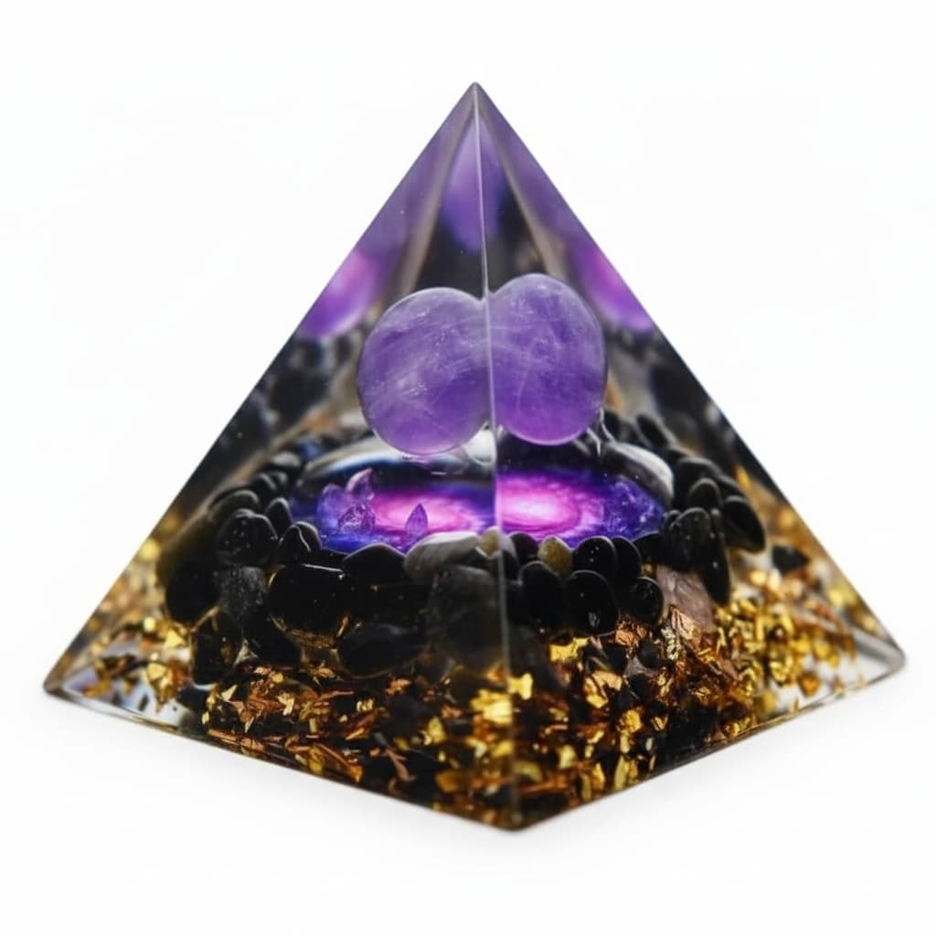 Orgonit Pyramide - Amethystkugel