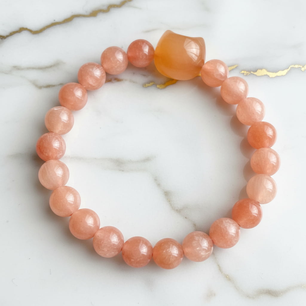 Sonnenstein Kugelarmband - Katze CrystalScents