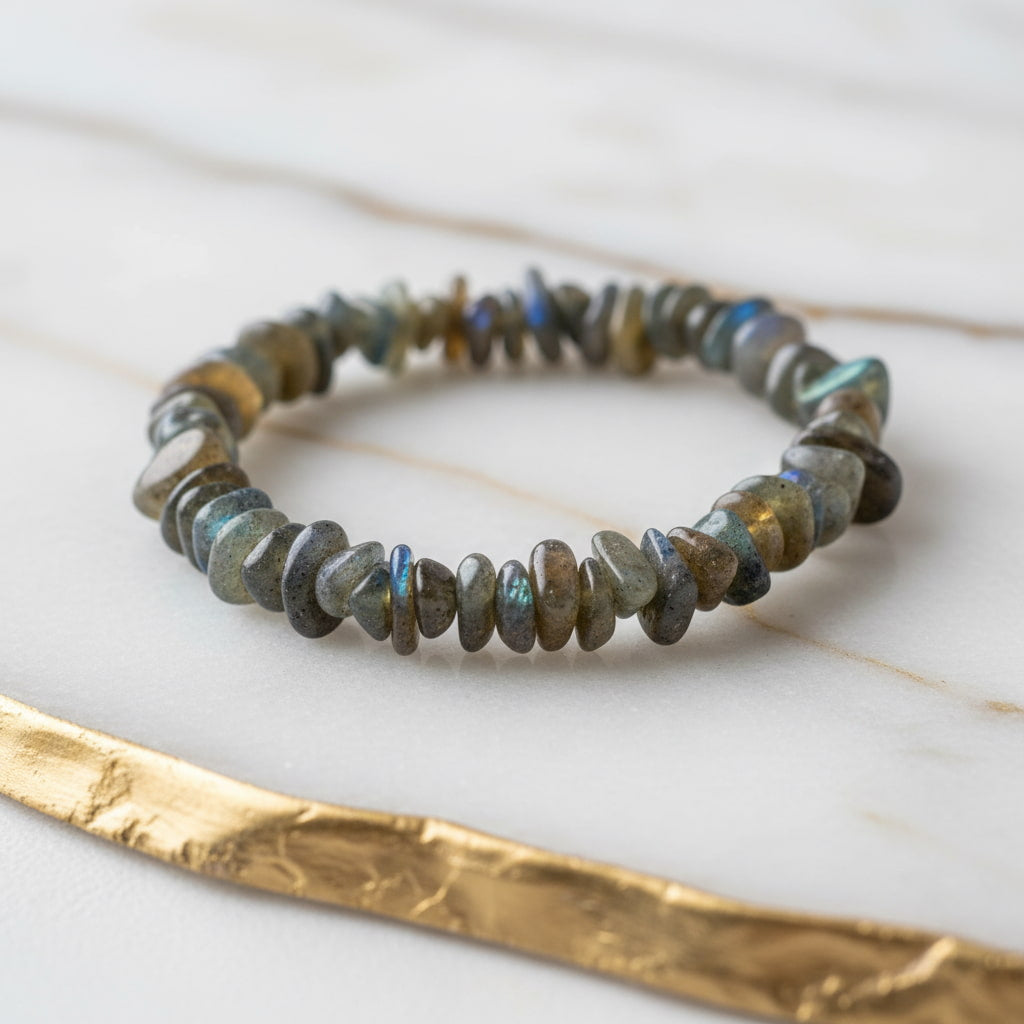 Labradorit Splitterarmband – Intuition & innere Stärke
