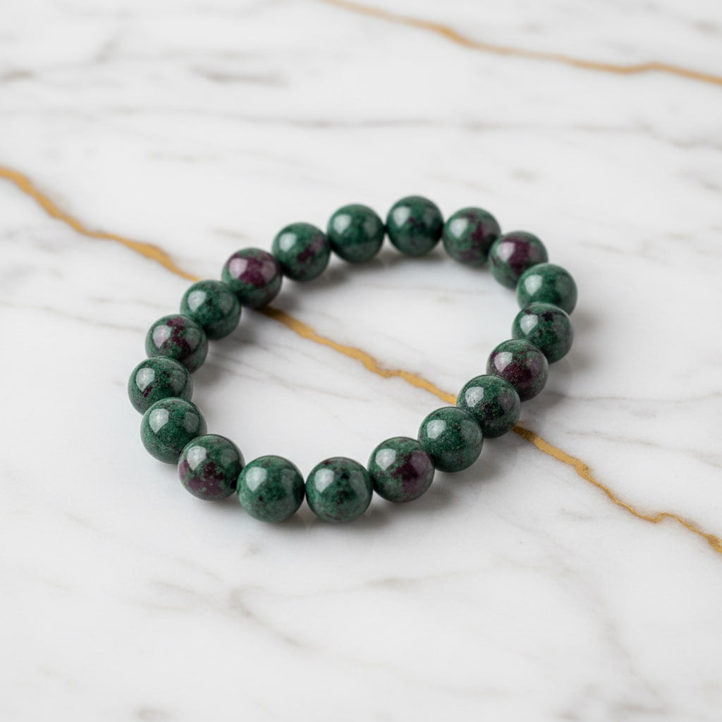 Rubin Zoisit Kugelarmband – Energie & Gelassenheit CrystalScents