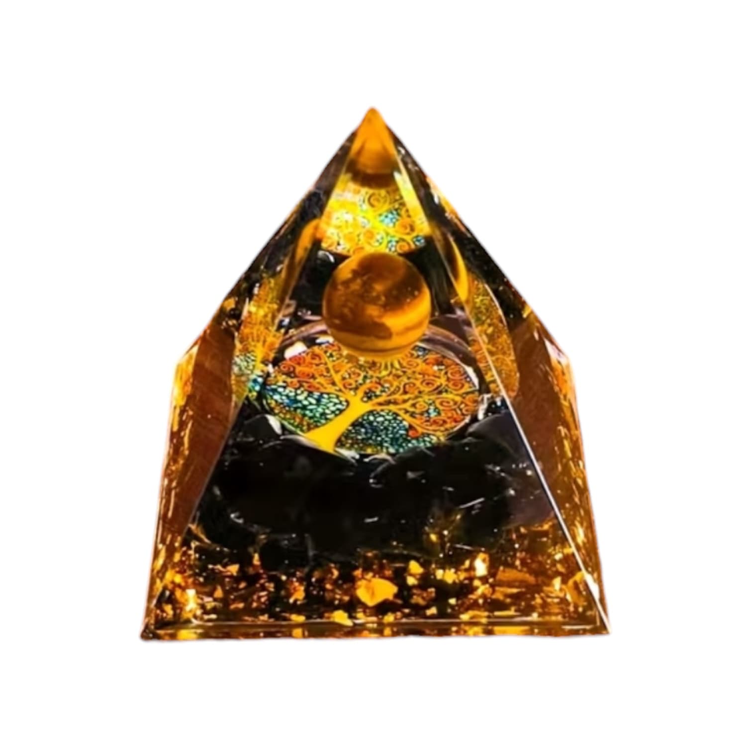 Orgonit Pyramide Obsidian - Tigerauge Kugel CrystalScents