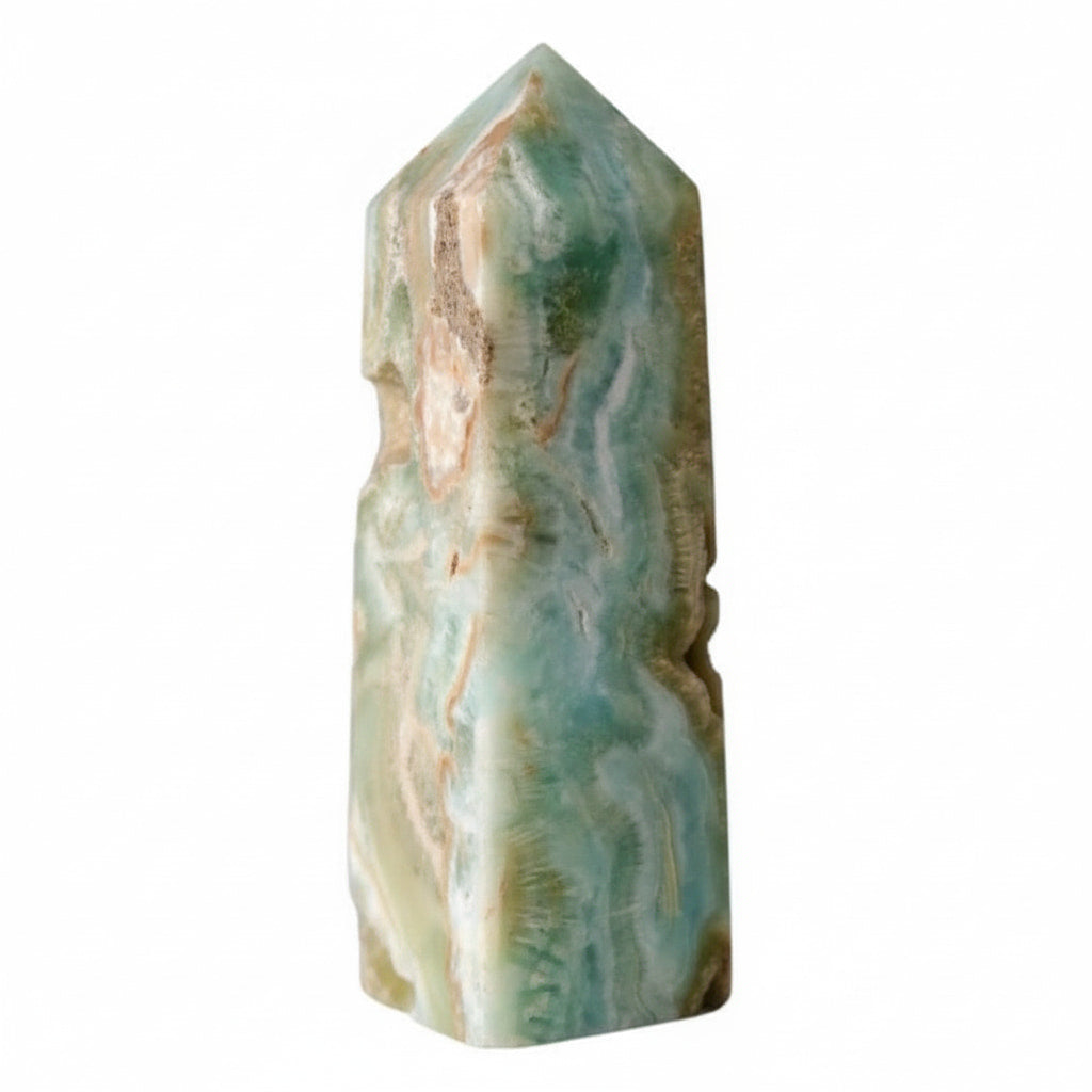 Aragonit Obelisk – Klarheit & Harmonie CrystalScents