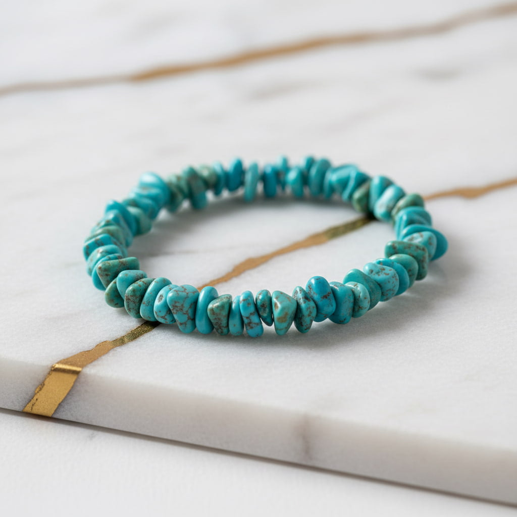 Türkis Splitter Armband – Kommunikation & Balance