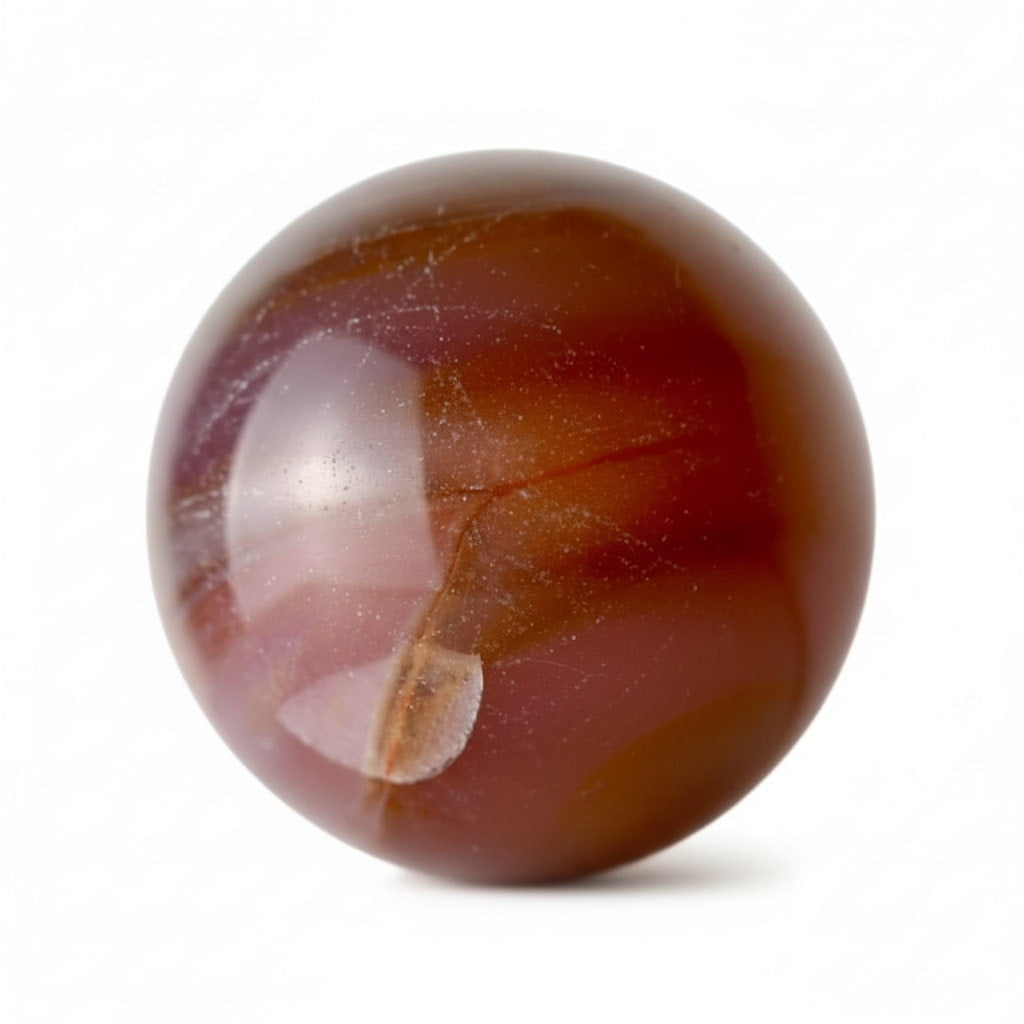 Achat Kugel – Glänzender Kristallakzent