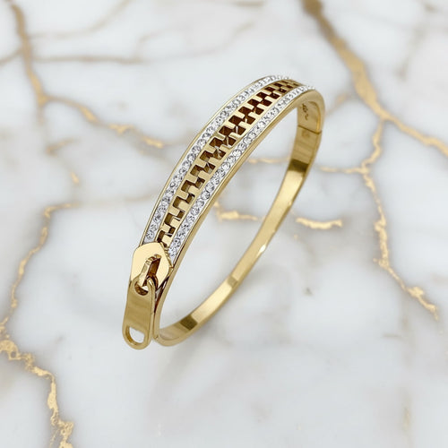 Armband – Goldarmband mit „Reißverschluss“ CrystalScents