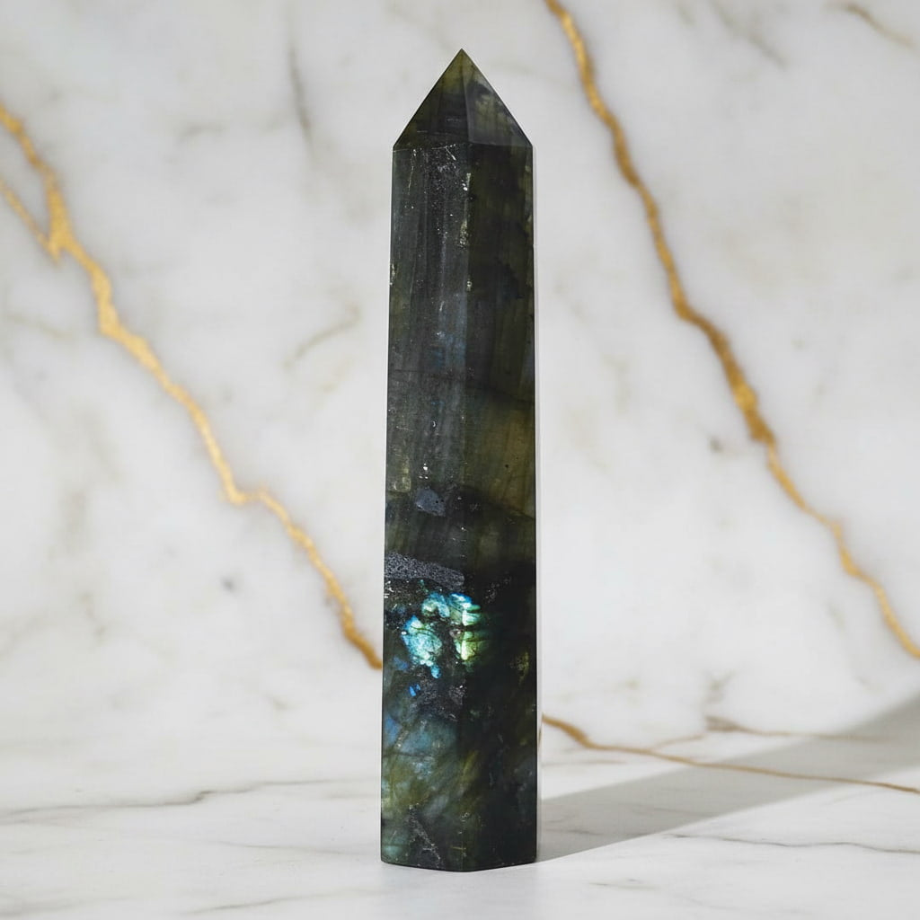 Labradorit Obelisk – Inspiration & Selbstvertrauen CrystalScents