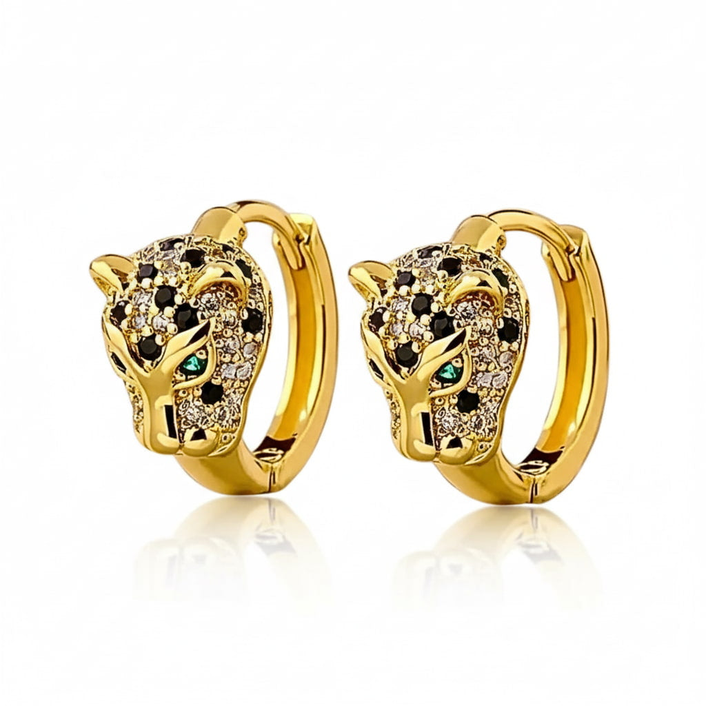 Kreolen mit glitzerndem Leoparden-Design CrystalScents