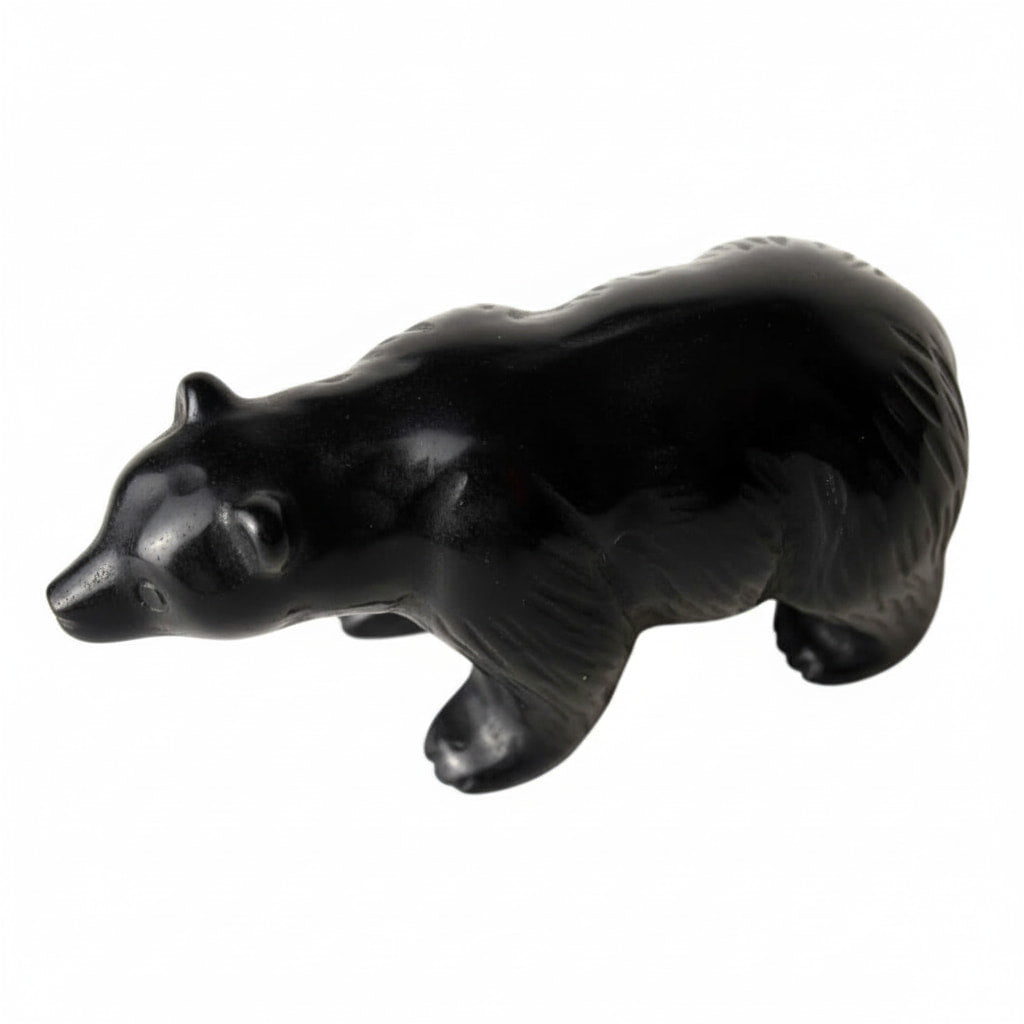 Obsidian Bärenfigur – Stilvolles Kristallobjekt CrystalScents