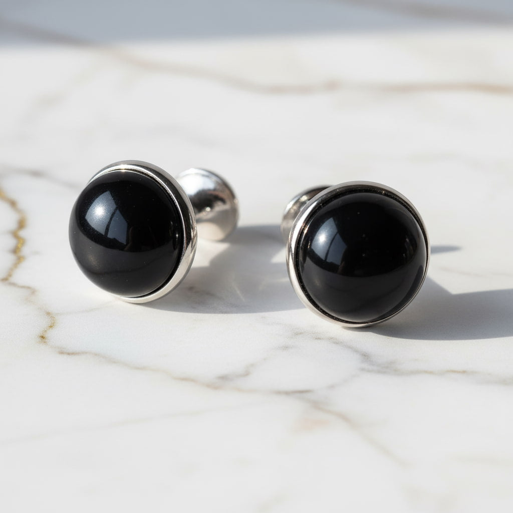 Obsidian Manschettenknöpfe - Stärke & Stabilität