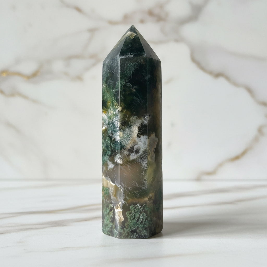 Moosachat Obelisk – Ruhe & Stärke