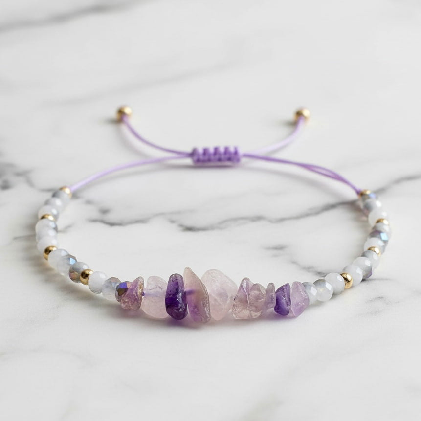 Amethyst Schutzarmband – Violetter Talisman | CrystalScents CrystalScents