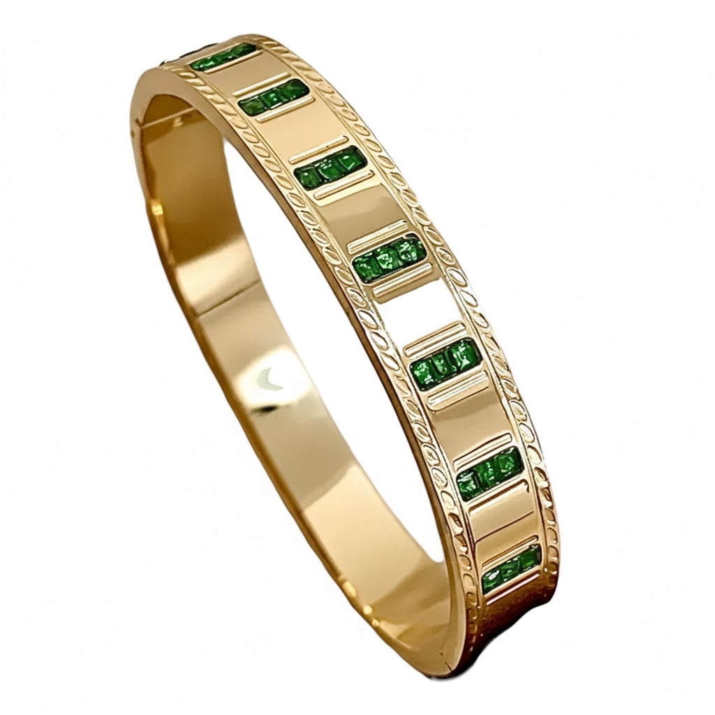 Armband Gold - Mit grünen Akzenten CrystalScents