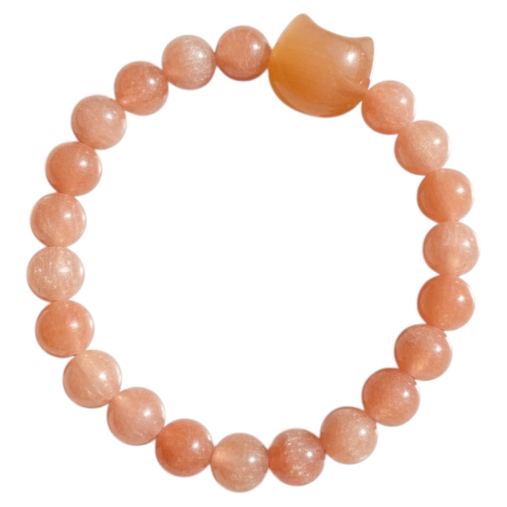 Sonnenstein Kugelarmband - Katze CrystalScents