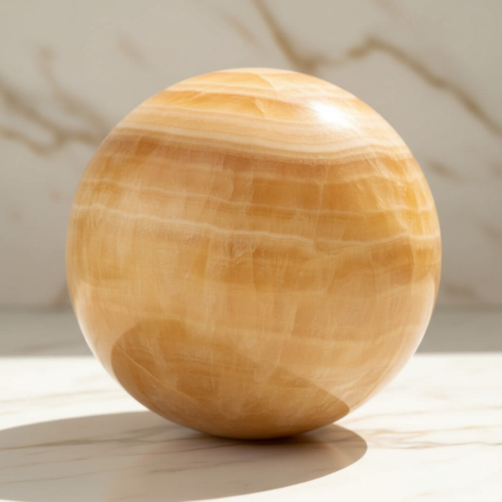 Calcit Kugel – Wärme & Lebensfreude