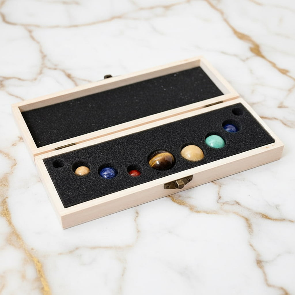 Kristall Set „Die neun Planeten“ - Schatulle für Entdecker CrystalScents