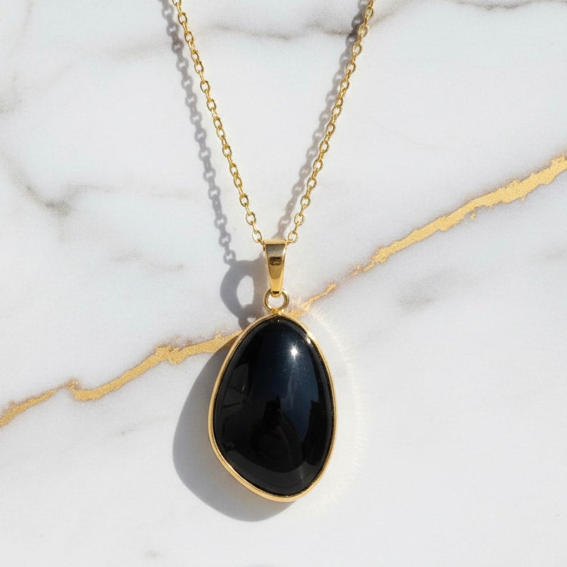 Obsidian Halskette – Zeitlos & Stark CrystalScents