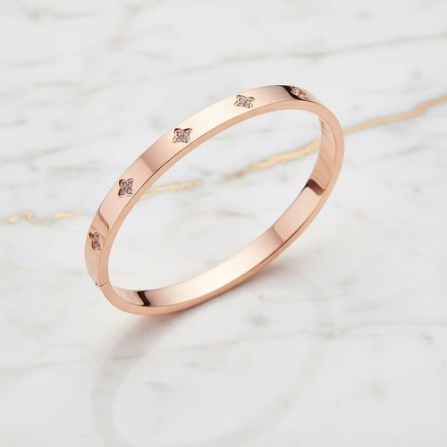 Armband - Rosegold mit funkelnden Blüten CrystalScents