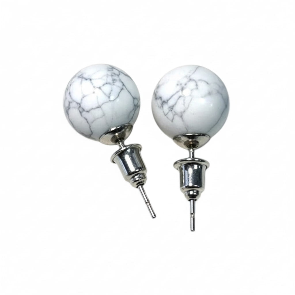 Ohrstecker mit Howlit Kugel JETZT sichern CrystalScents