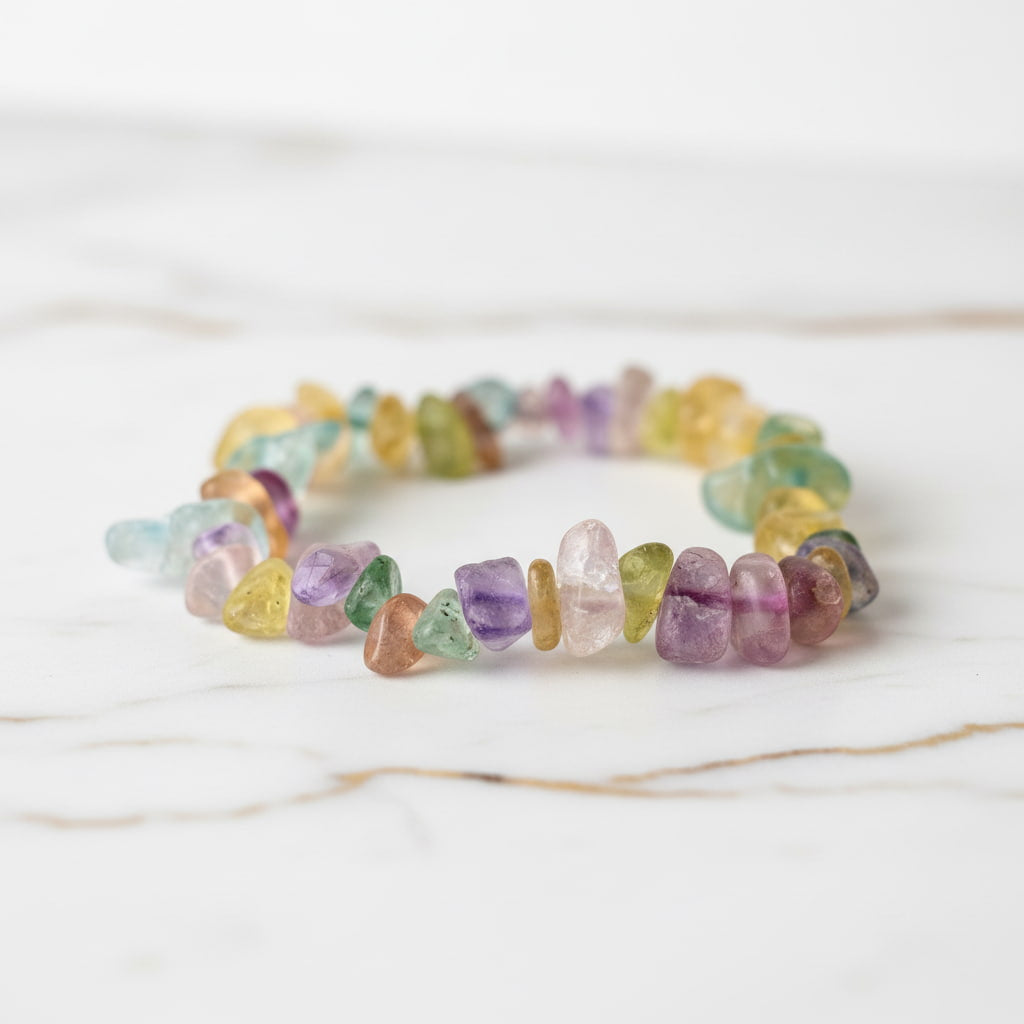 Fluorit Splitterarmband - Klarheit & positive Schwingungen CrystalScents