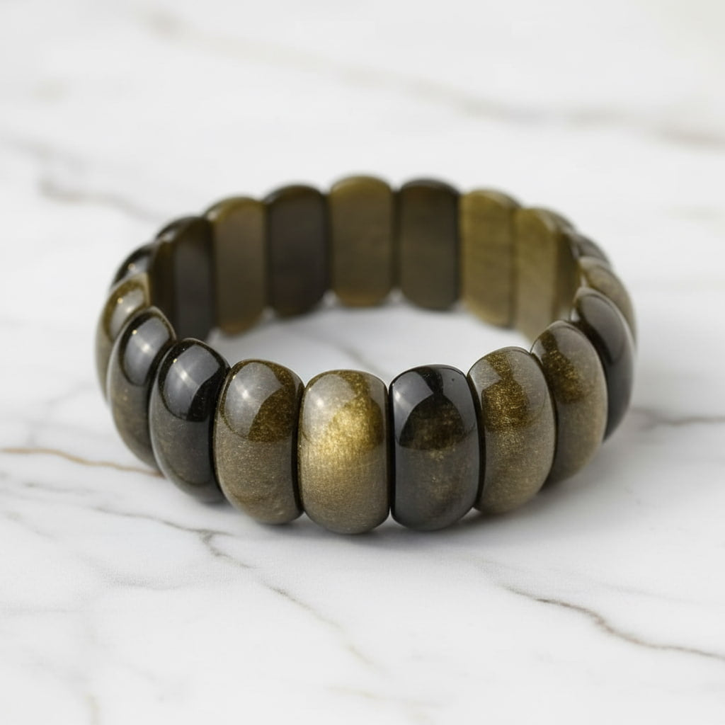 Gold Obsidian Armband - Ein schimmernder Blickfänger CrystalScents