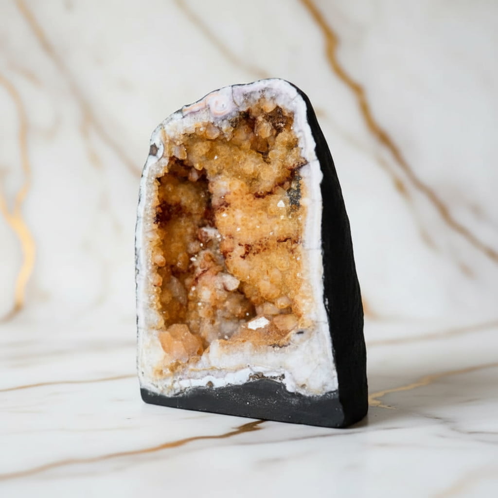 Große Citrin Druse – Funkelndes Naturhighlight CrystalScents