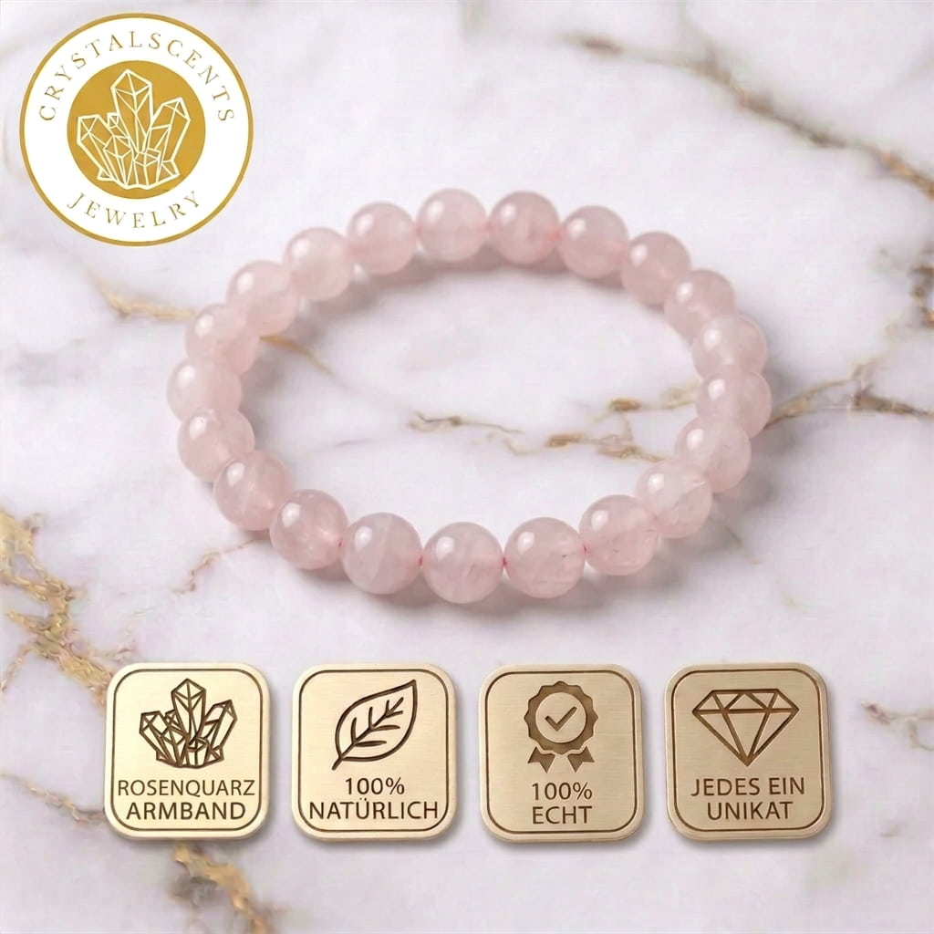 Rosenquarz Kugelarmband – Herzöffnung & Harmonie